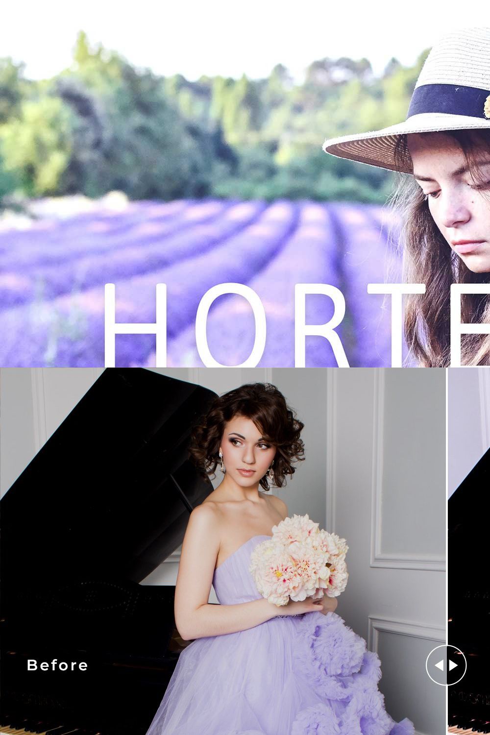 Hortensia Pro Lightroom Presets pinterest preview image.