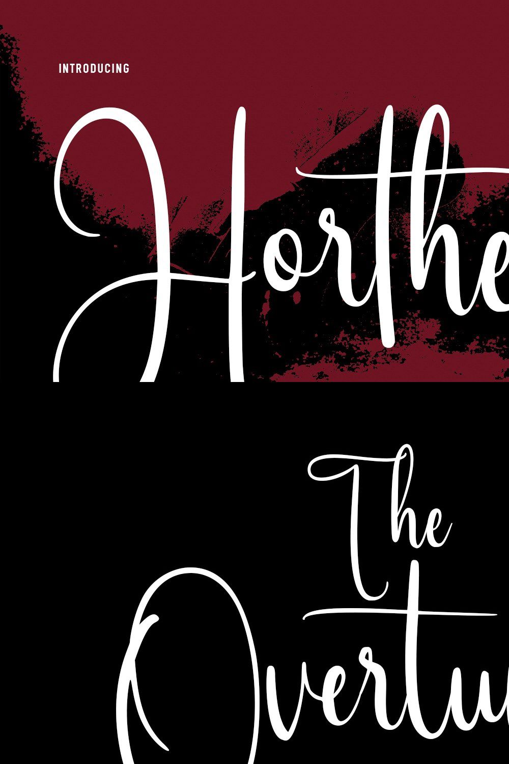 Horthellis Script Font pinterest preview image.