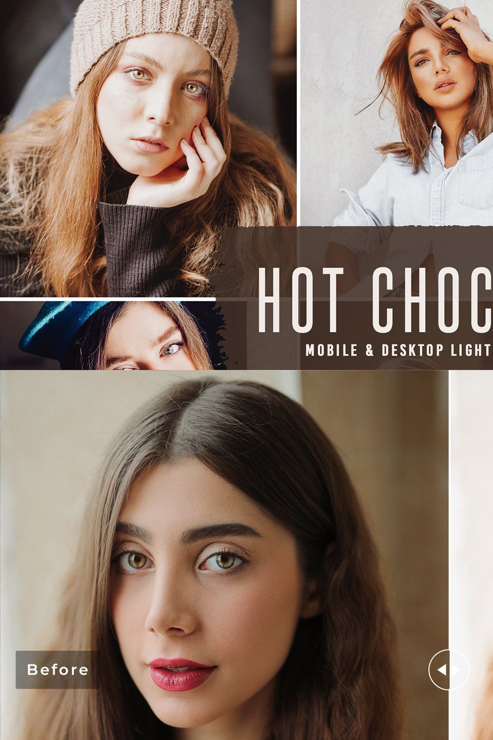 Hot Chocolate Pro Lightroom Presets pinterest preview image.