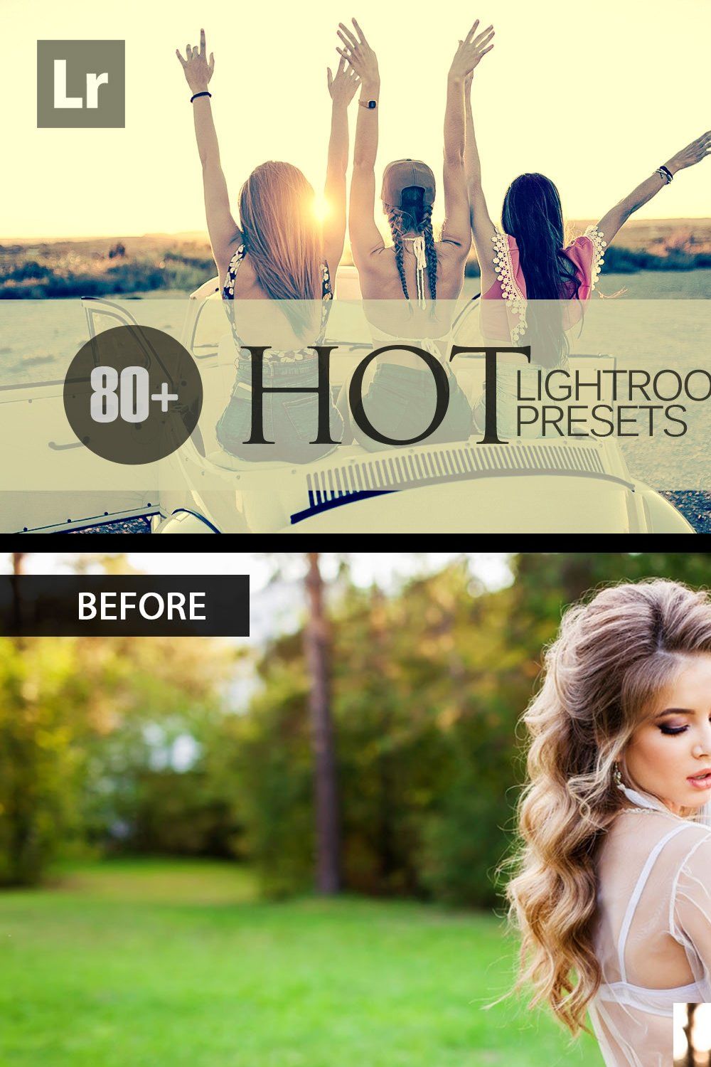 Hot Lightroom Presets bundle pinterest preview image.