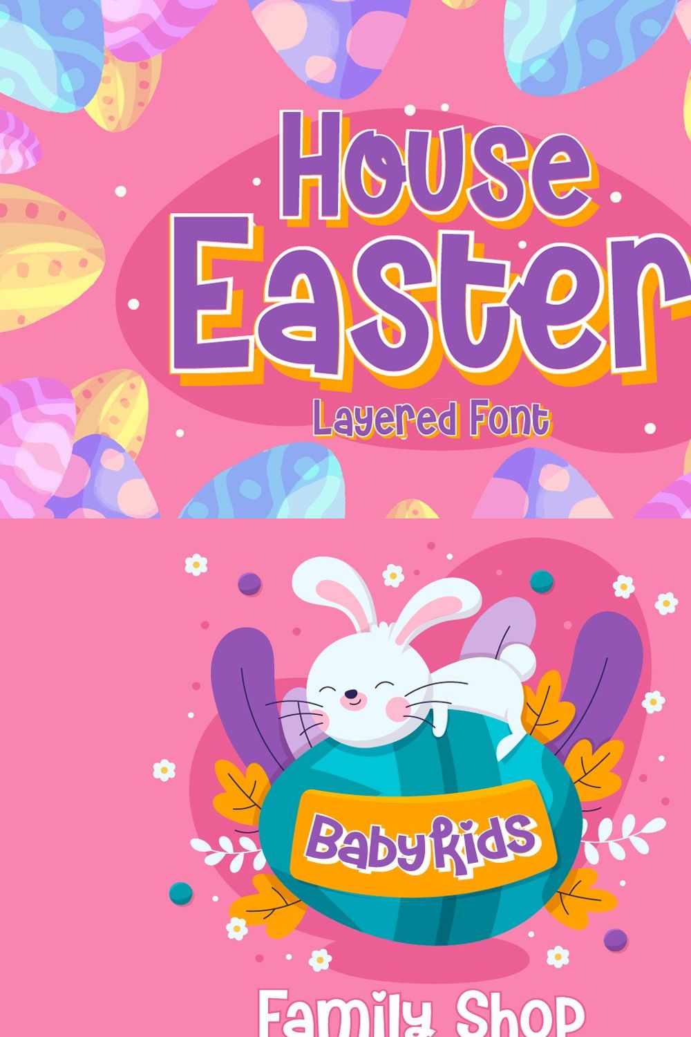 House Easter - Display Fonts Trio pinterest preview image.