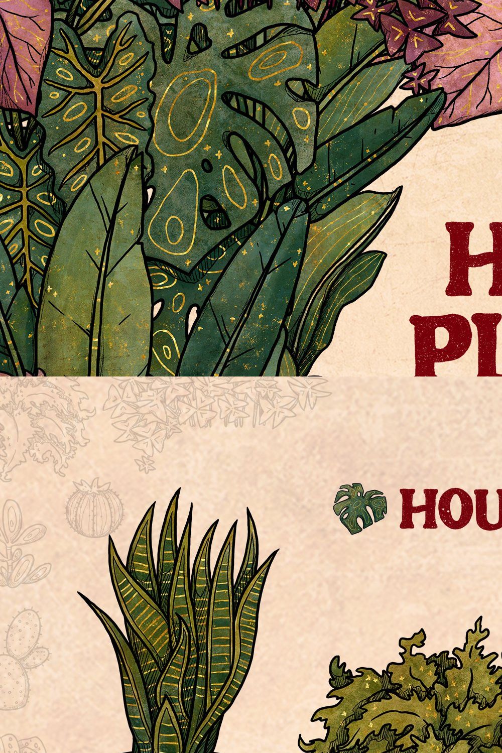 House Plants pinterest preview image.
