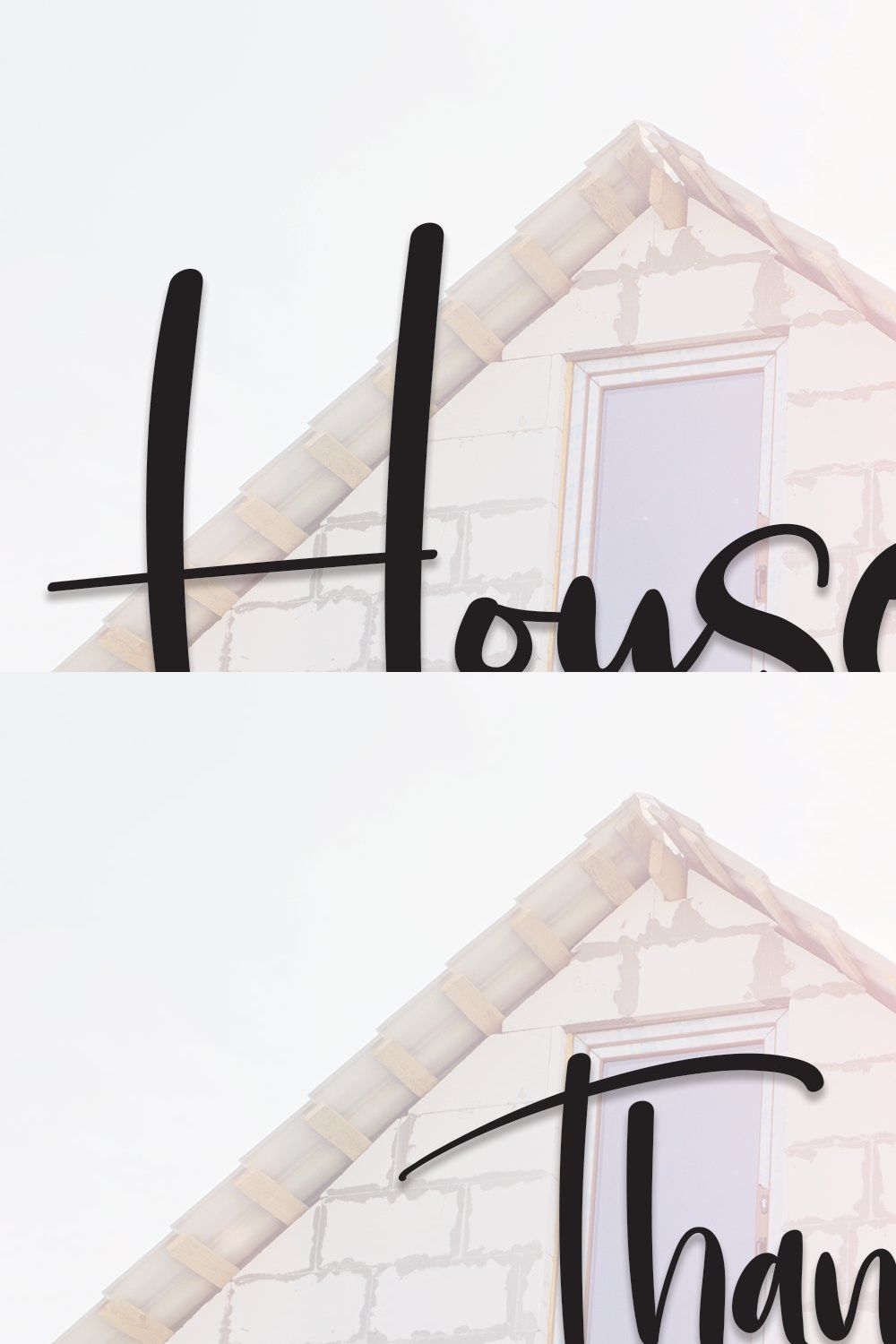 Housebold | Script Font pinterest preview image.