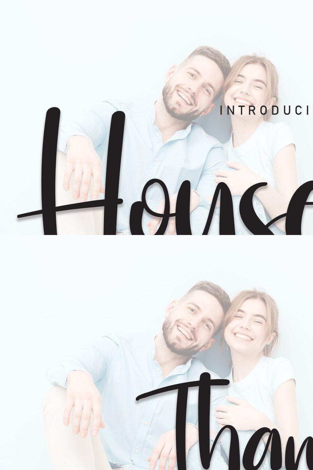 Housewife | Script Font pinterest preview image.