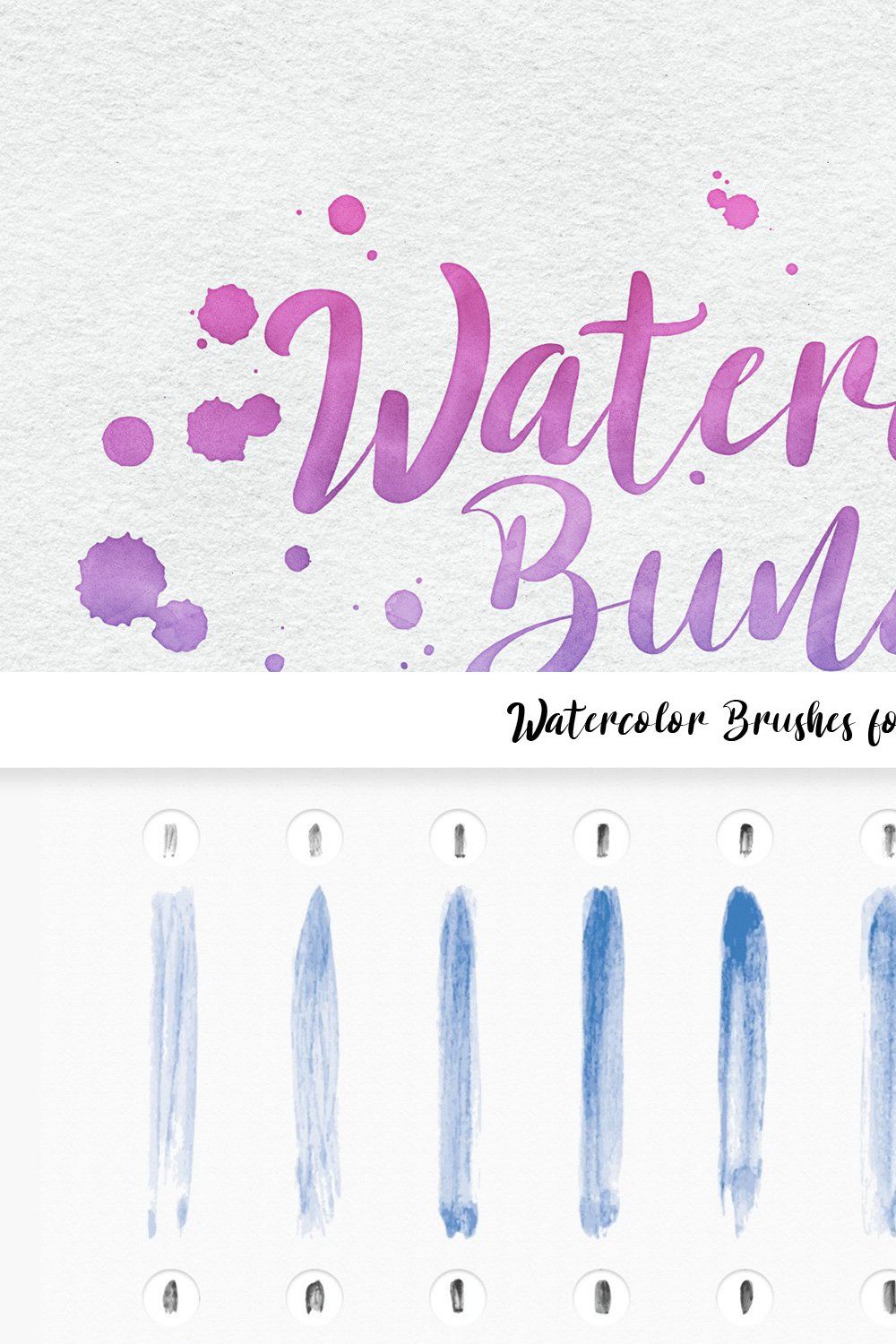 Huge Watercolor Bundle pinterest preview image.