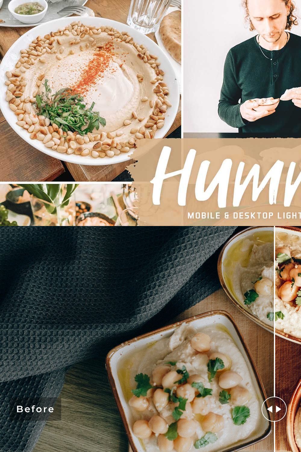 Hummus Pro Lightroom Presets pinterest preview image.