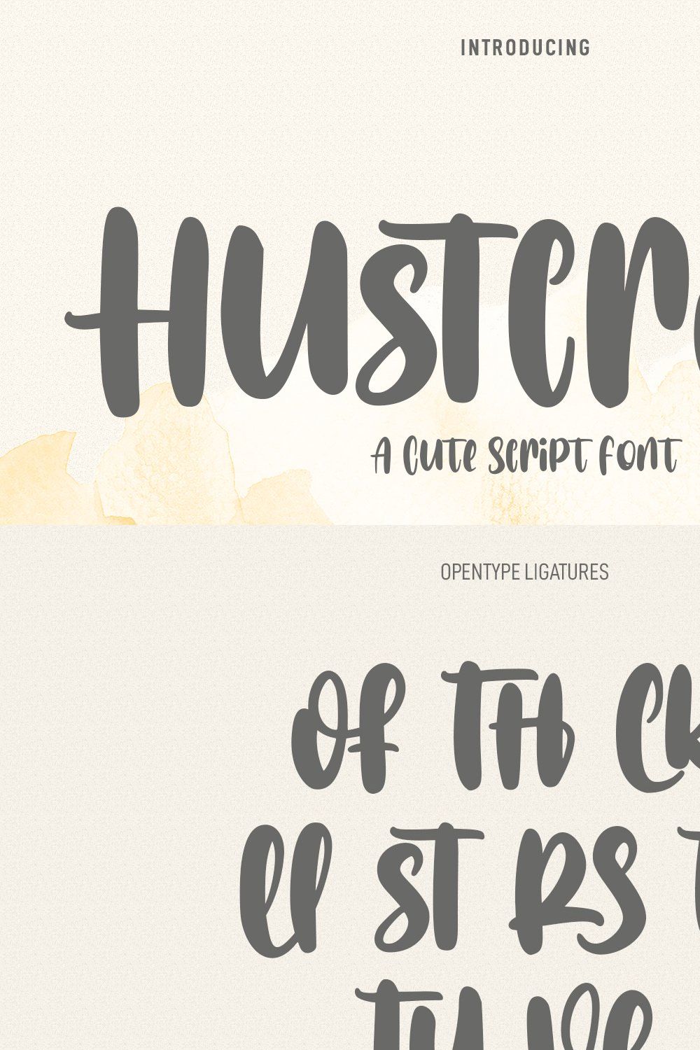 Hustcroft Handwritten Font pinterest preview image.