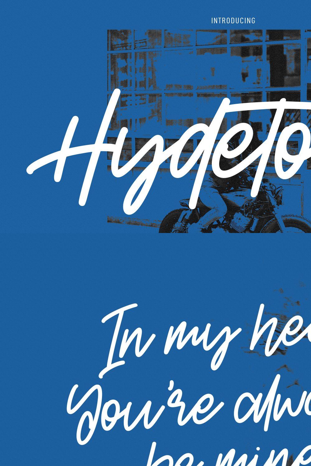 Hydetown Script Font pinterest preview image.