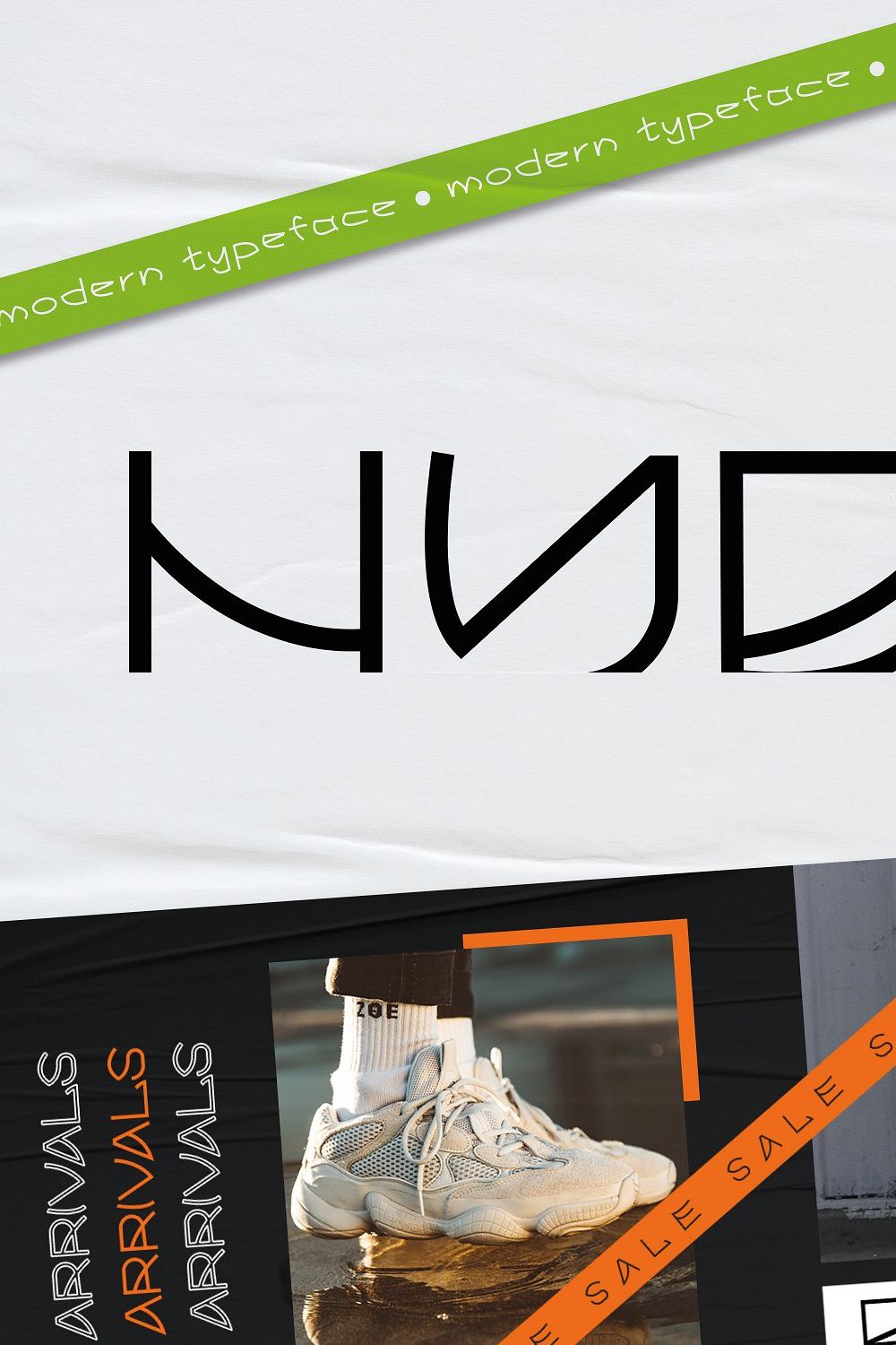 Hydra - Experimental Typeface pinterest preview image.