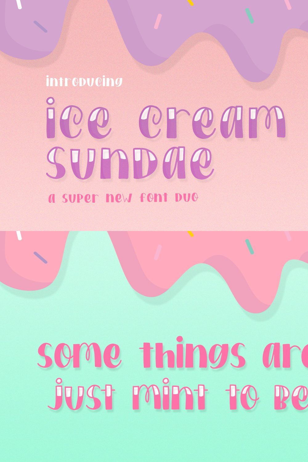 Ice Cream Sundae Font Duo pinterest preview image.