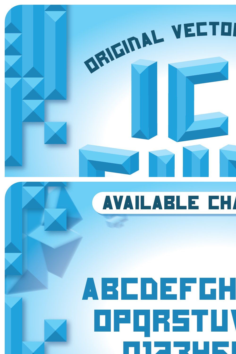 Ice Cube Color Font pinterest preview image.