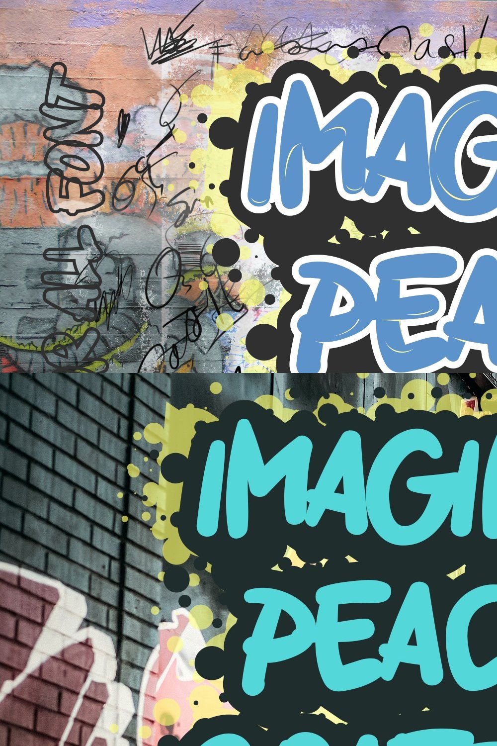 Imagine Peace Graffiti pinterest preview image.