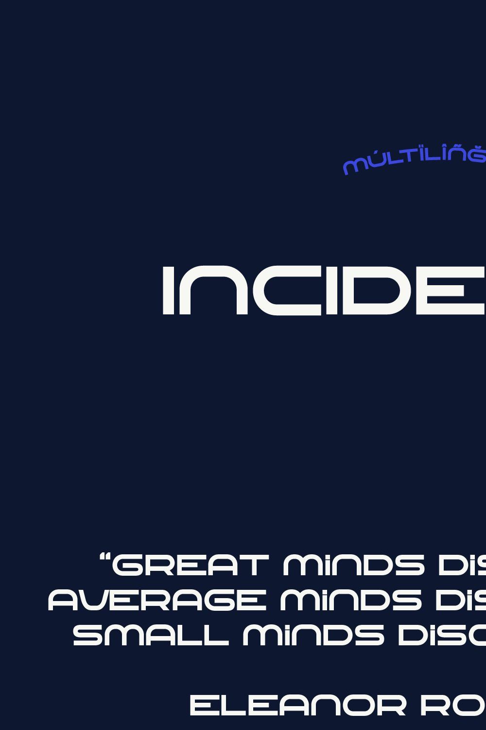 Incidentia Font pinterest preview image.