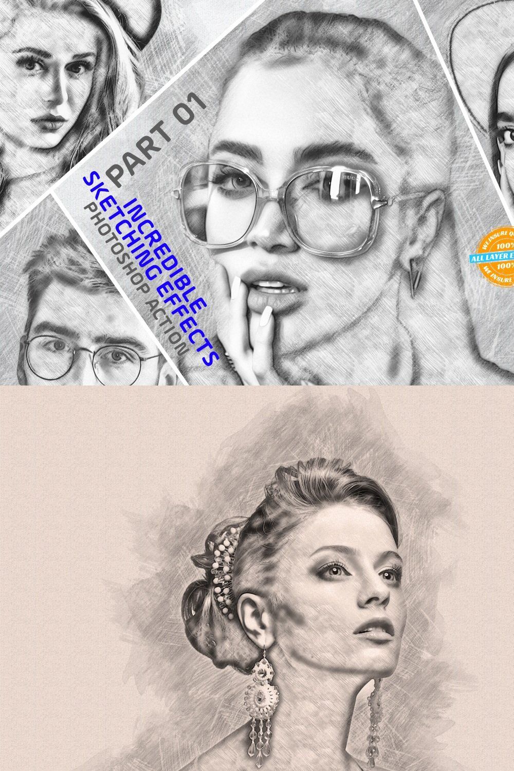 Incredible Sketching Effect pinterest preview image.