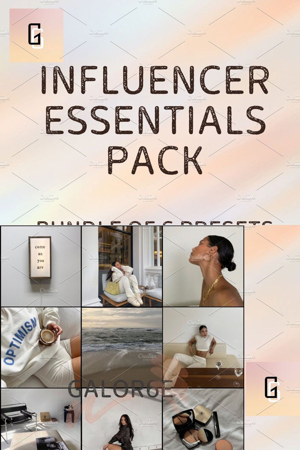 INFLUENCER ESSENTIAL PACK by GALOR6E pinterest preview image.