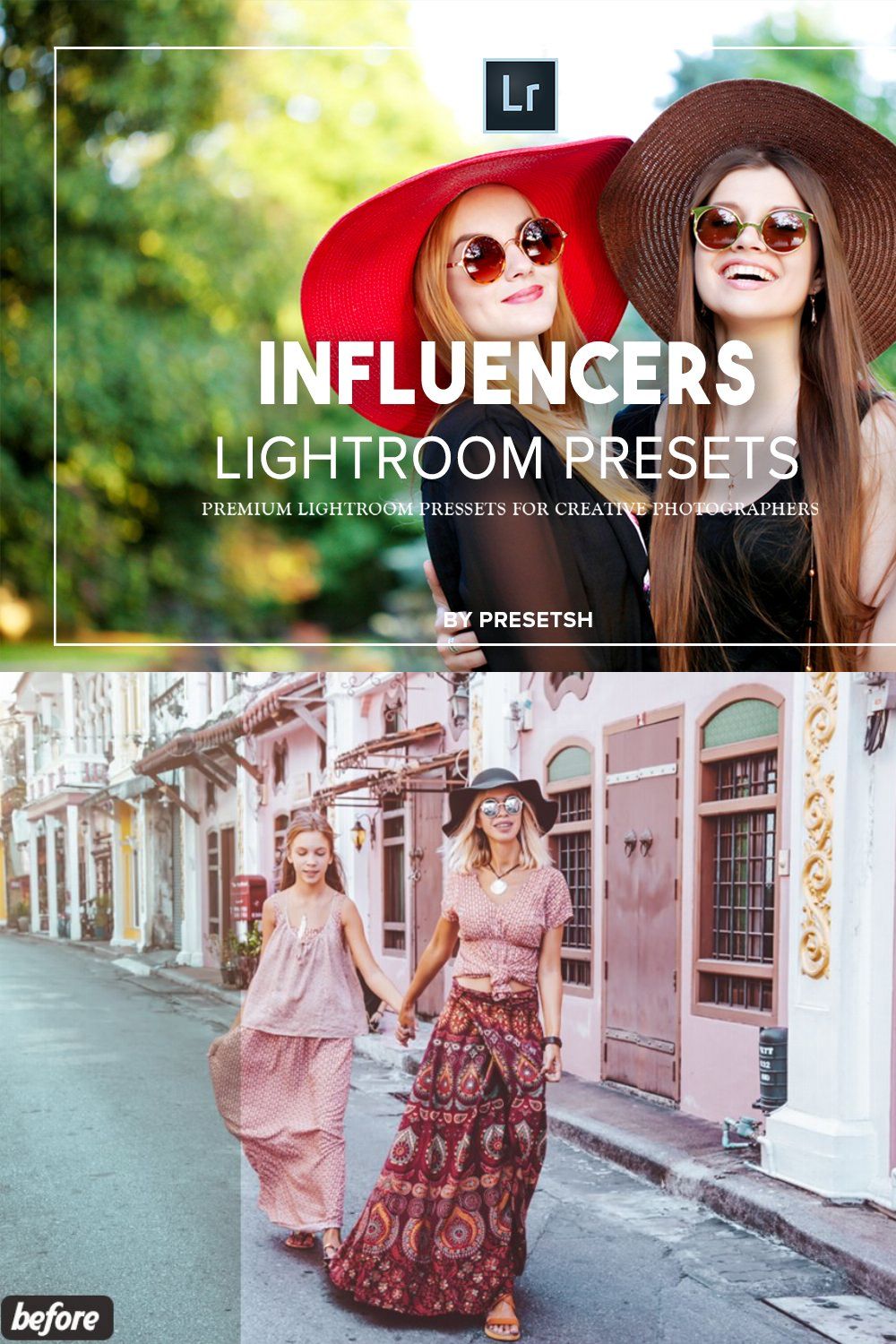 Influencers Lightroom Presets pinterest preview image.