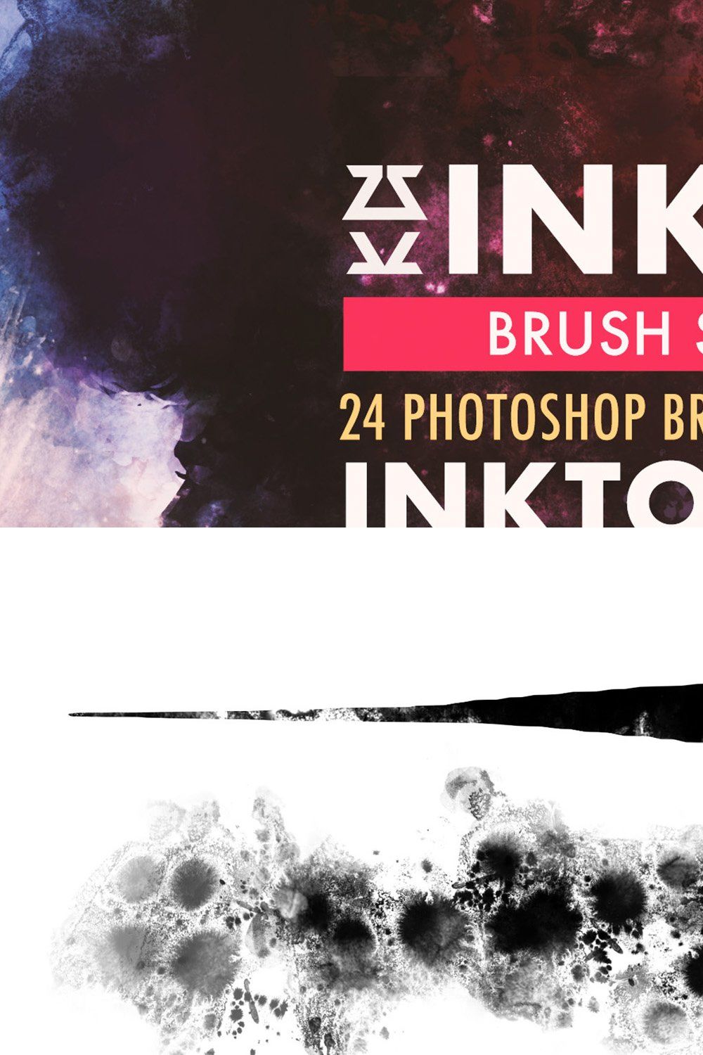 INK Brush Set for INKTOBER 2021 pinterest preview image.
