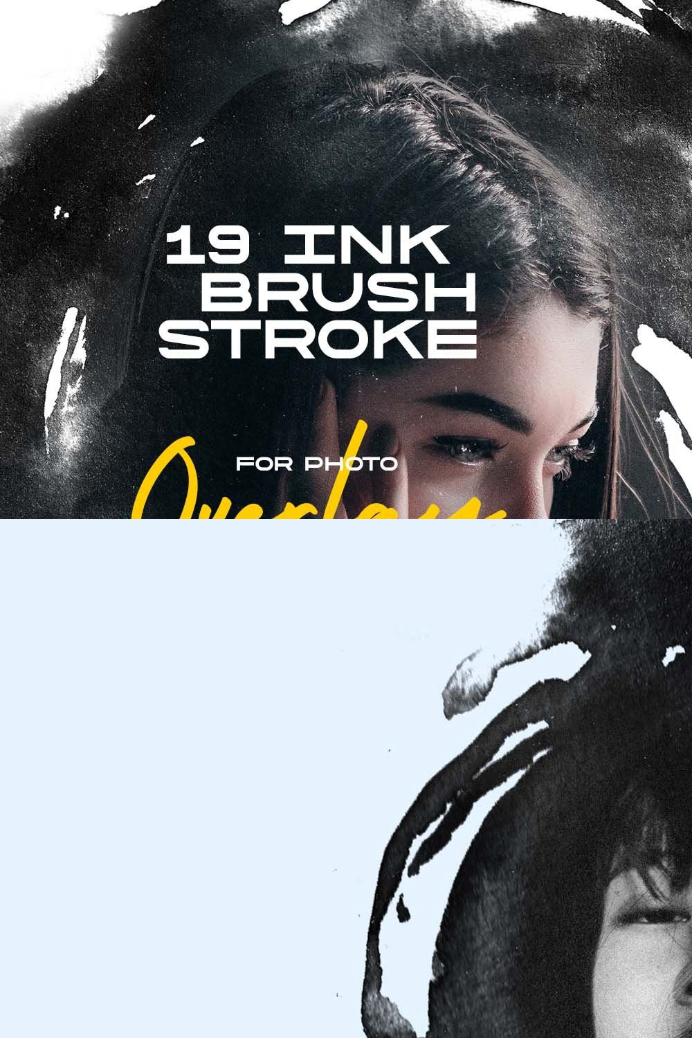 Ink Brush Stroke for Photo Overlay pinterest preview image.