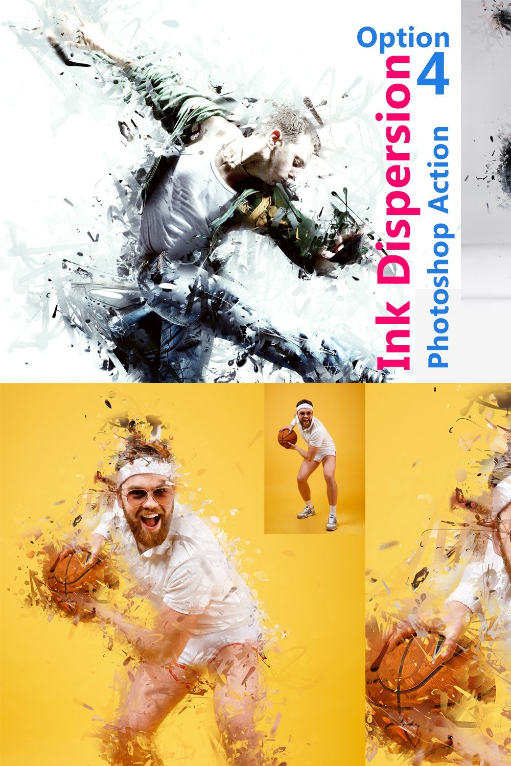 Ink Dispersion Photoshop Action pinterest preview image.