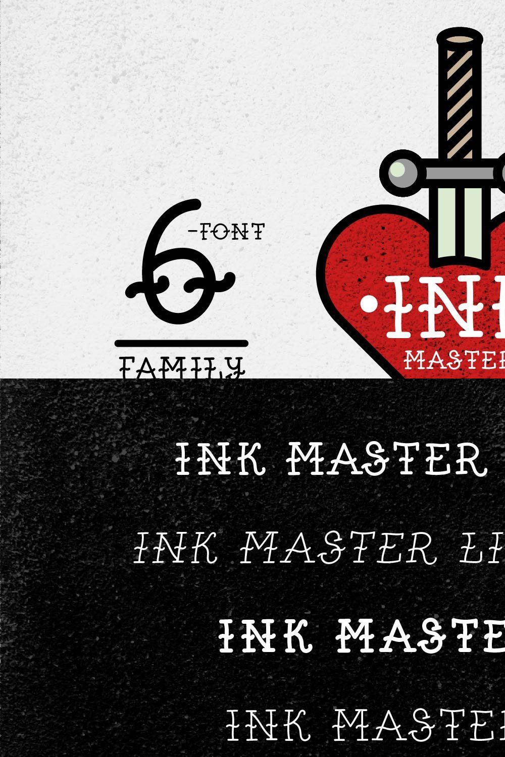 Ink Master old school tattoo font pinterest preview image.