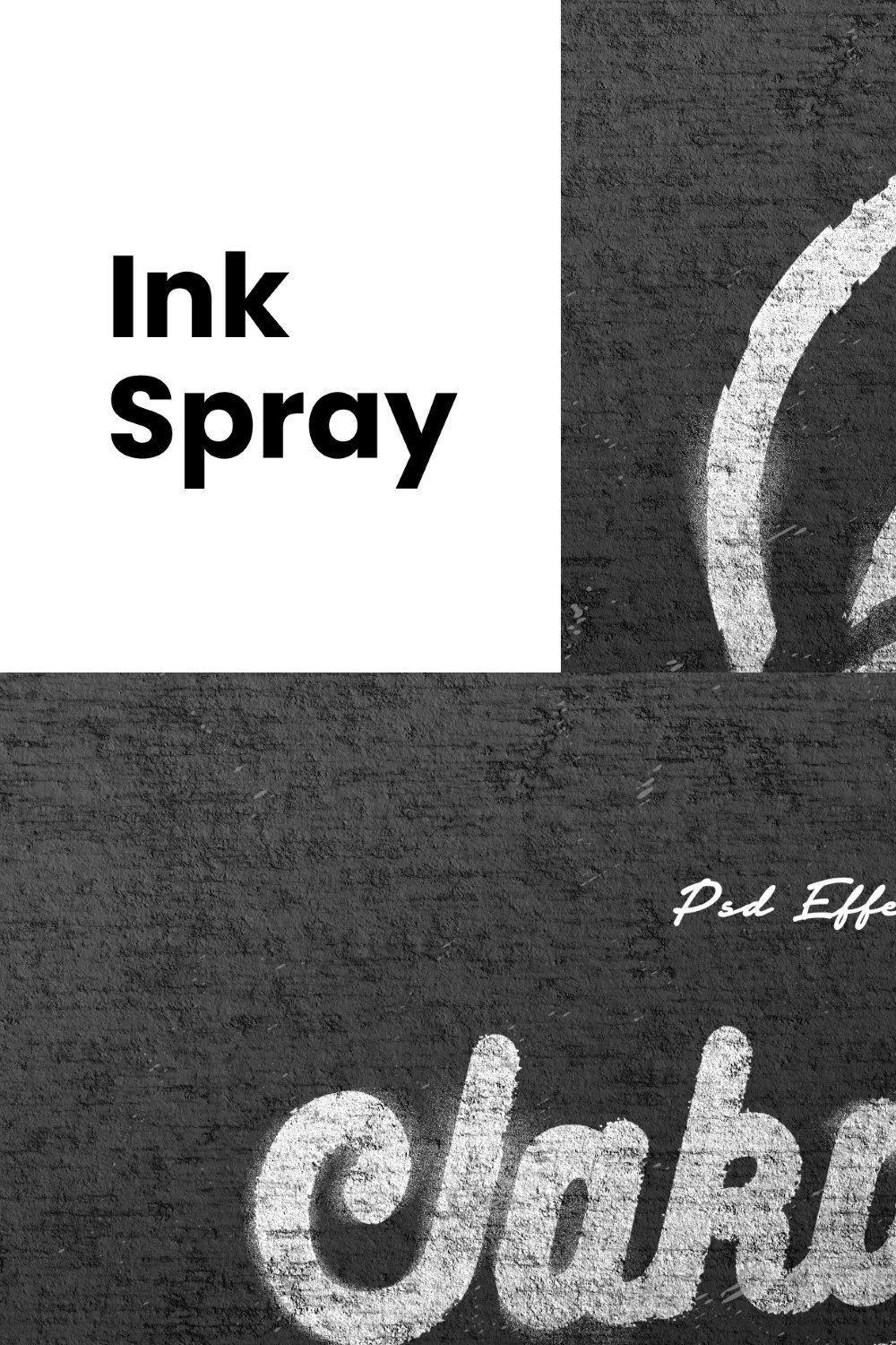Ink spray Psd effect pinterest preview image.