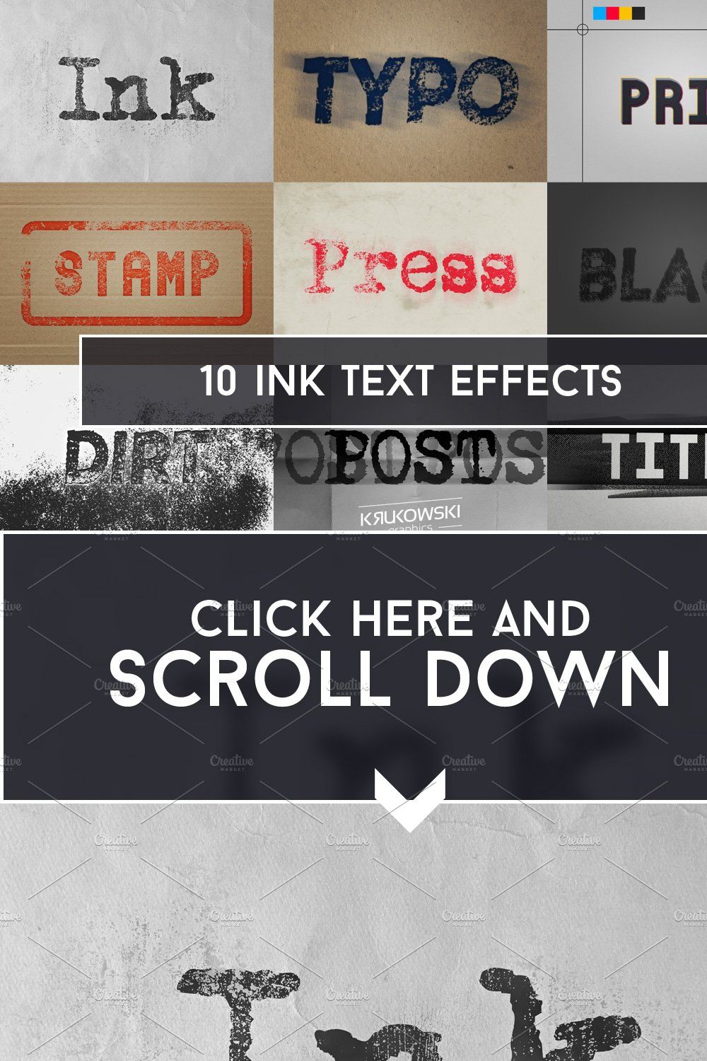 Ink Text Effect pinterest preview image.