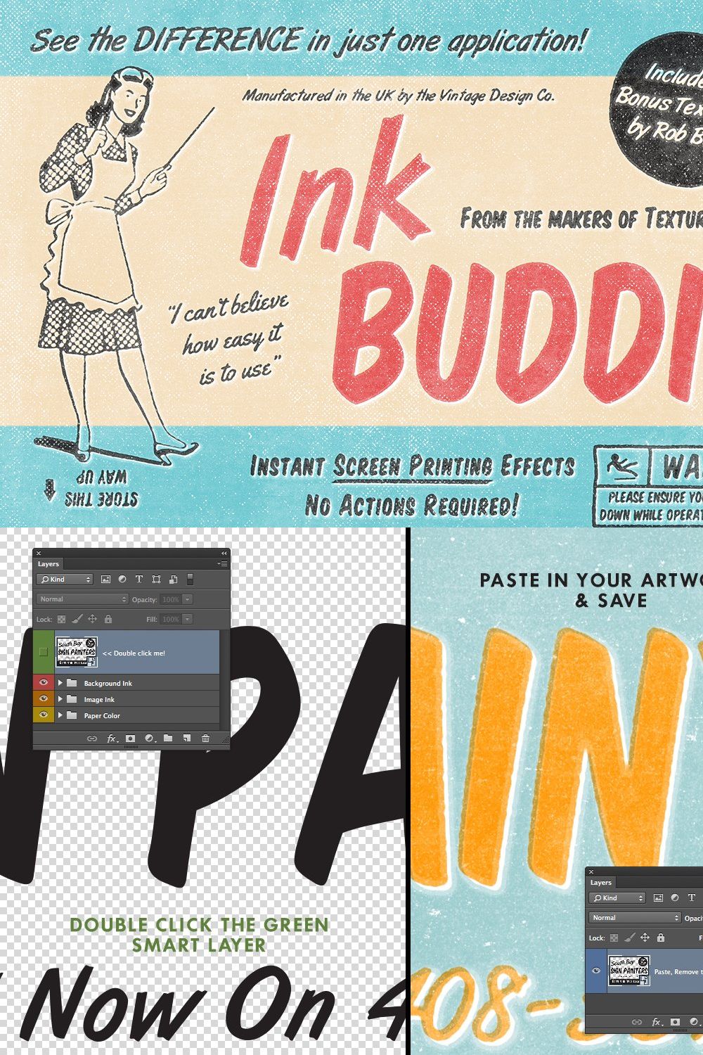 InkBuddie - Instant Screen Printing pinterest preview image.