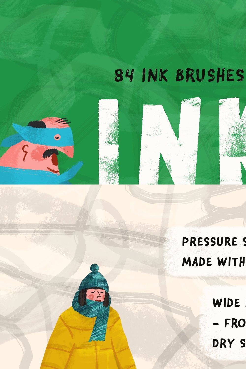 Inkers for Adobe Photoshop pinterest preview image.