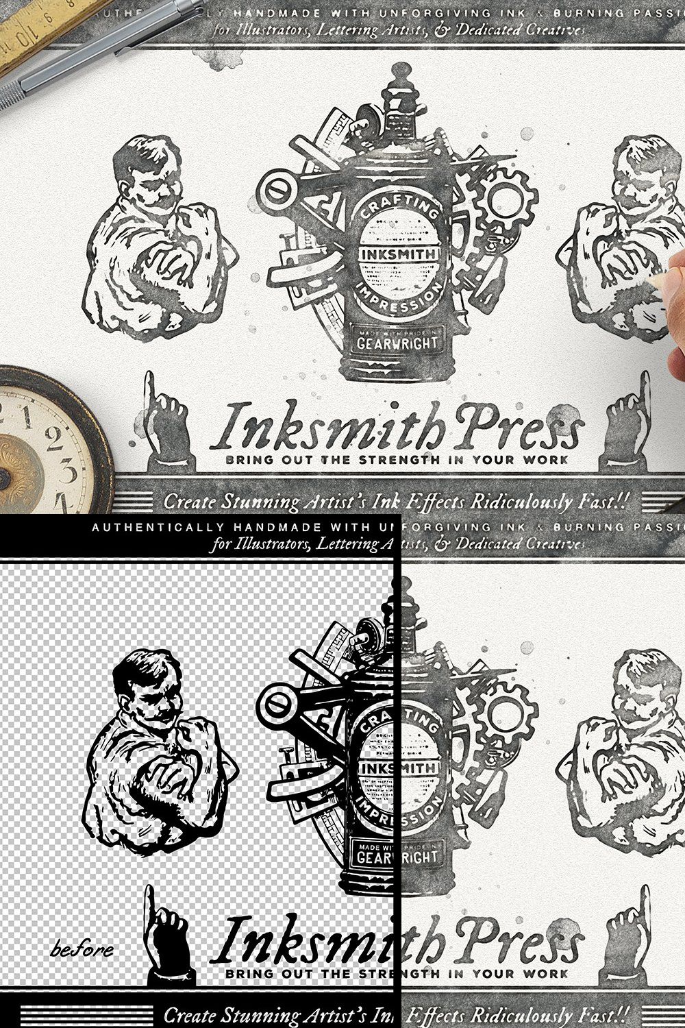 Inksmith Press pinterest preview image.