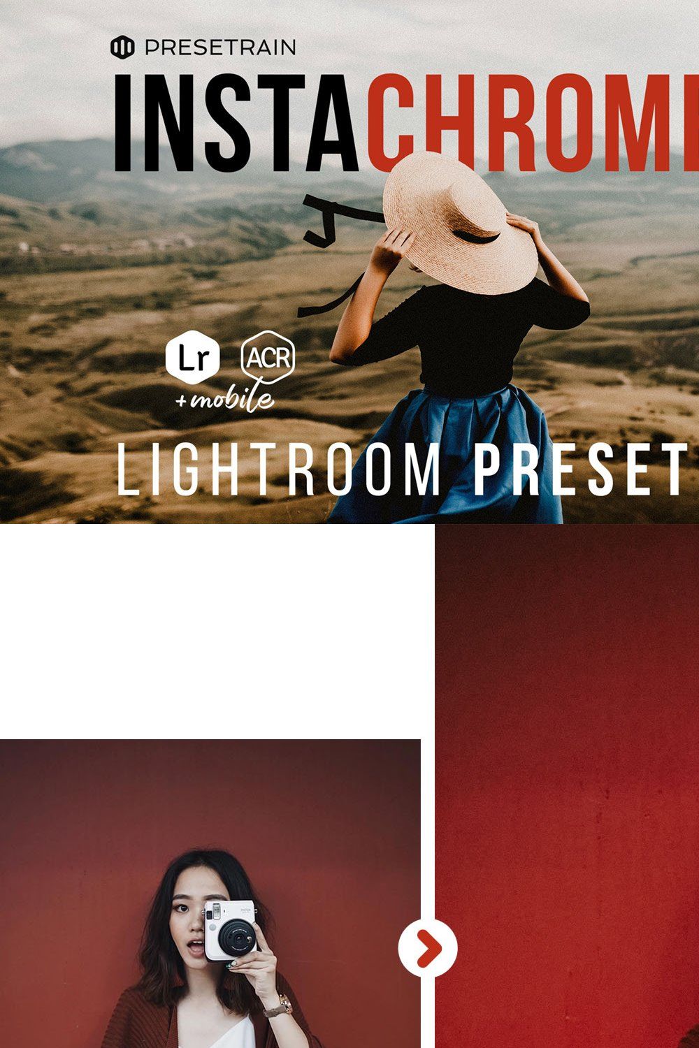 Instachrome Lightroom Presets pinterest preview image.