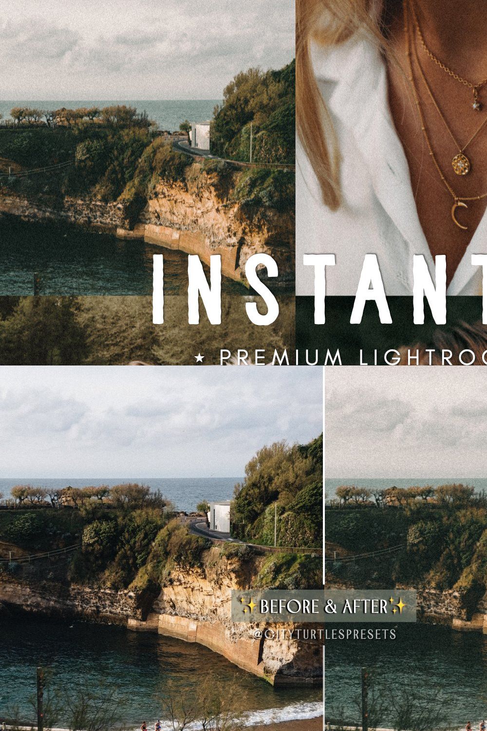 INSTANT FILM Retro Lightroom Presets pinterest preview image.