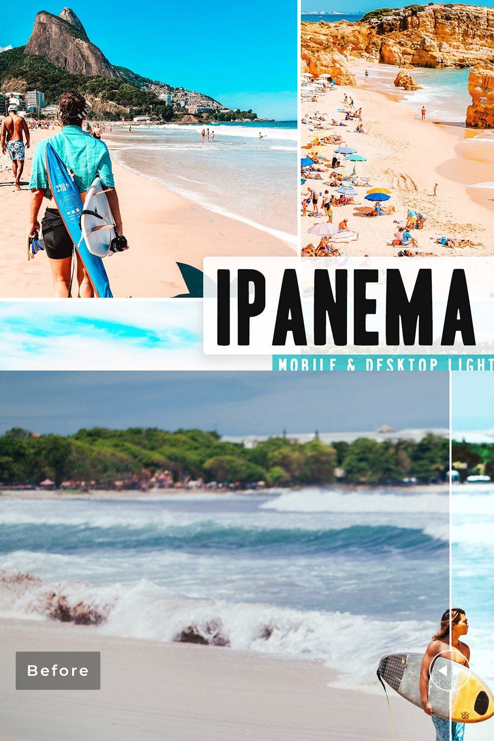 Ipanema Beach Pro Lightroom Presets pinterest preview image.