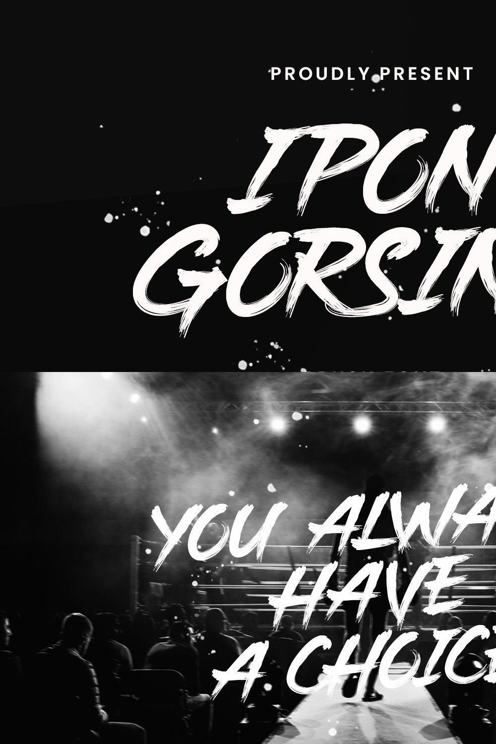 Ipon Gorsing Brush Font pinterest preview image.