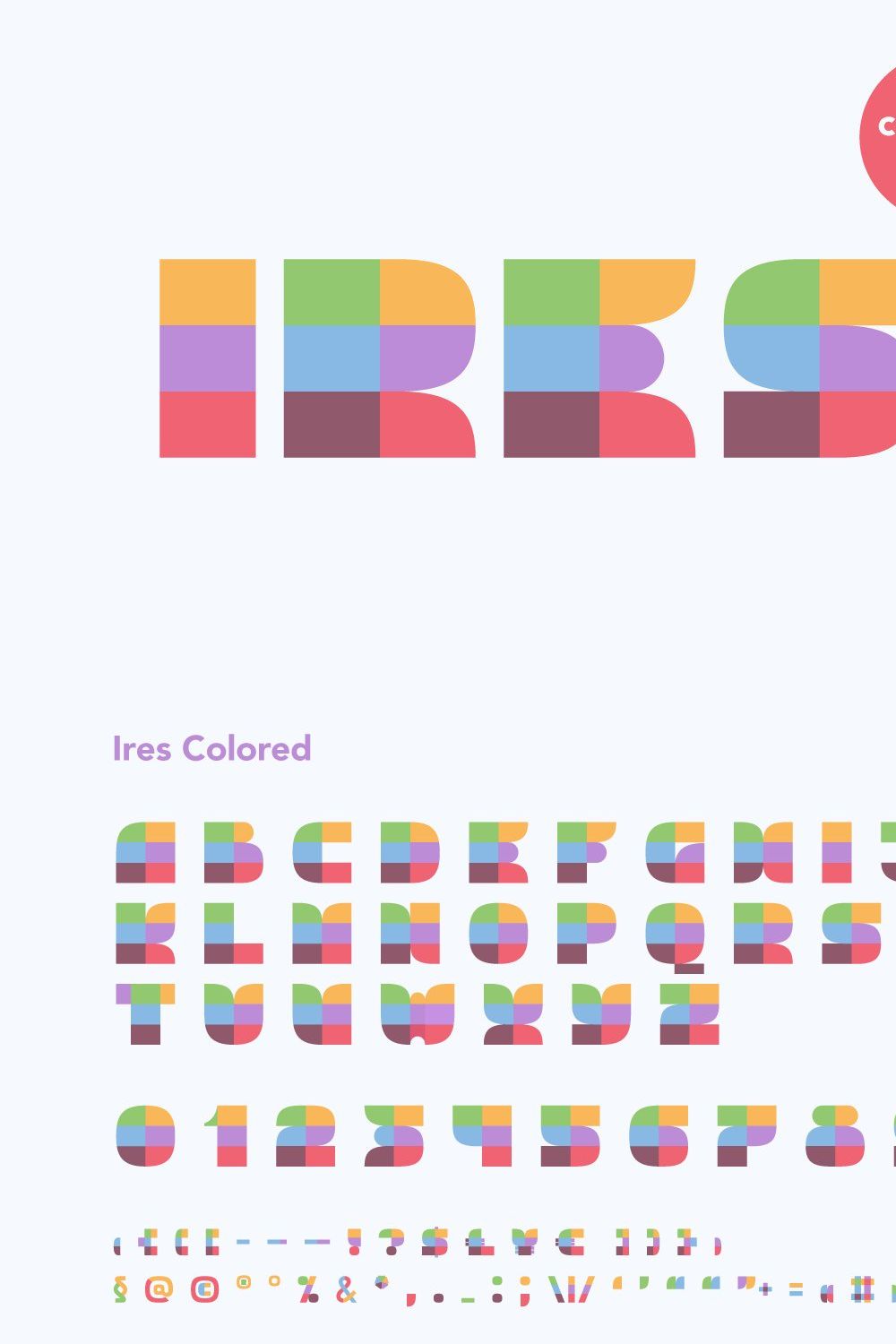 Ires colored font pinterest preview image.