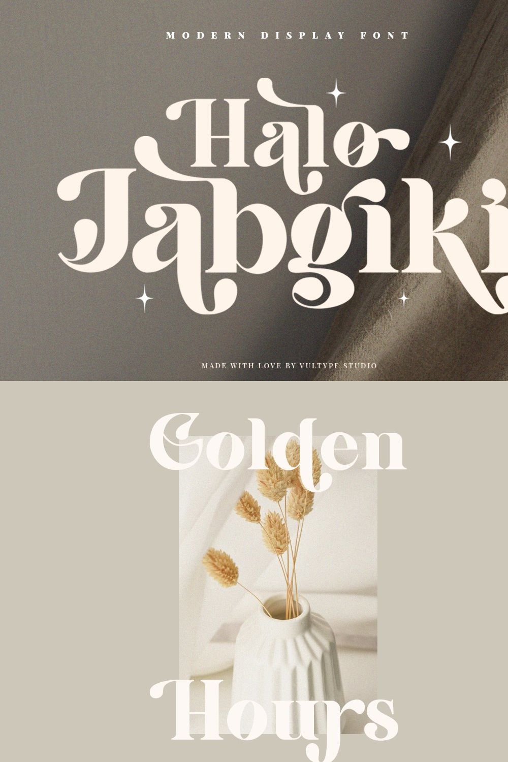 Jabgiki - Bold Serif Font pinterest preview image.