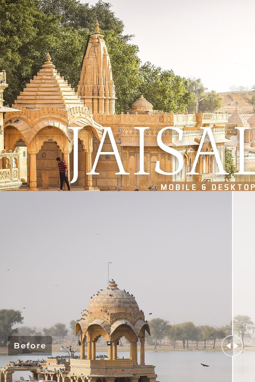 Jaisalmer Pro Lightroom Presets pinterest preview image.