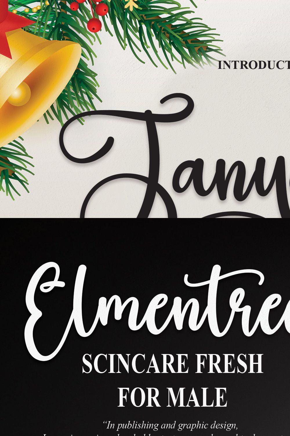 January | Script Font pinterest preview image.