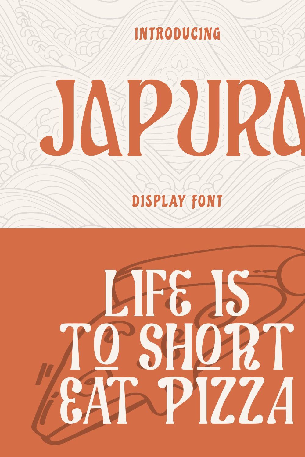 Japura - Display Font pinterest preview image.