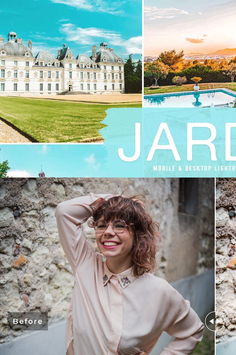 Jardin Pro Lightroom Presets pinterest preview image.