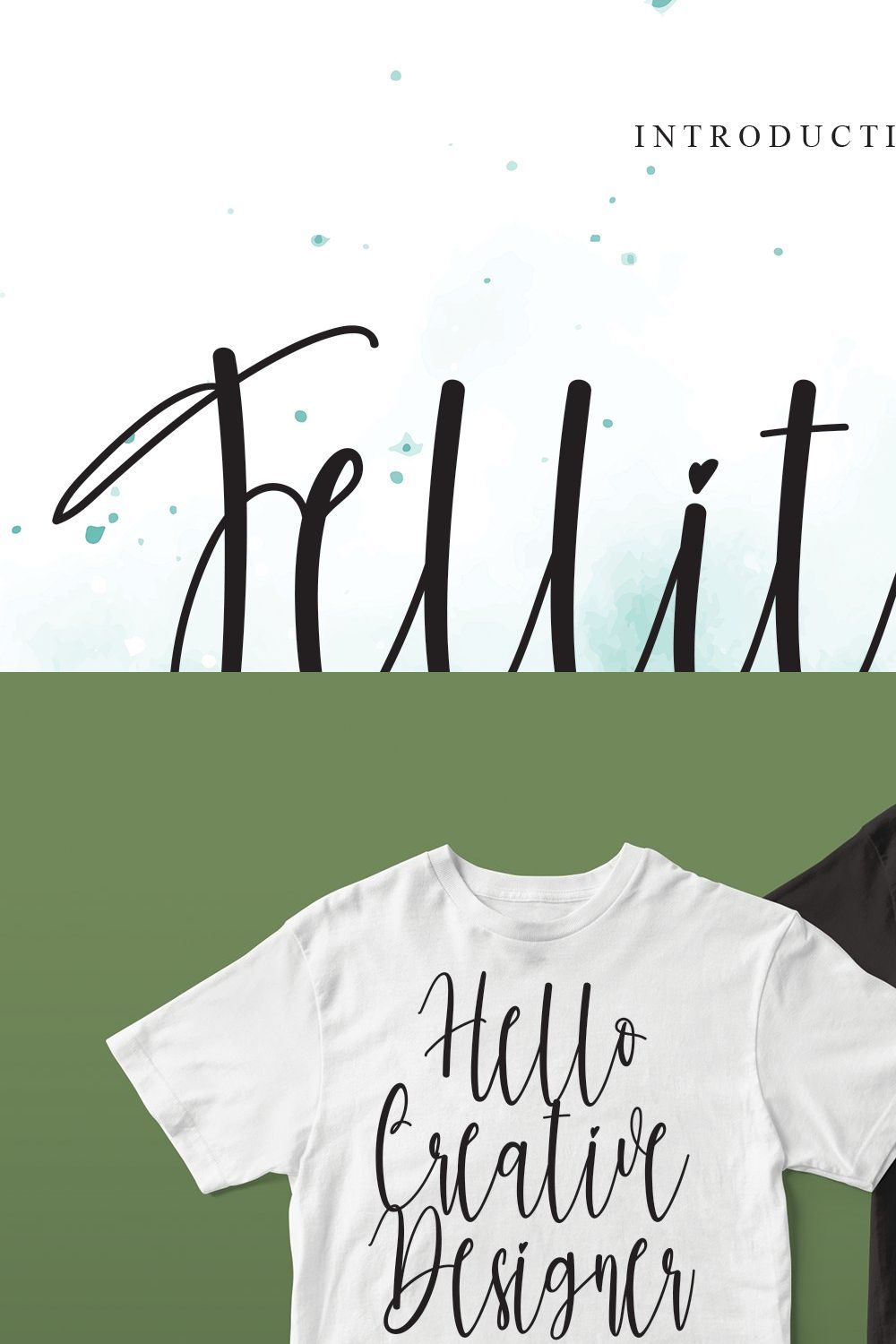 Jellitagirl | Script font pinterest preview image.