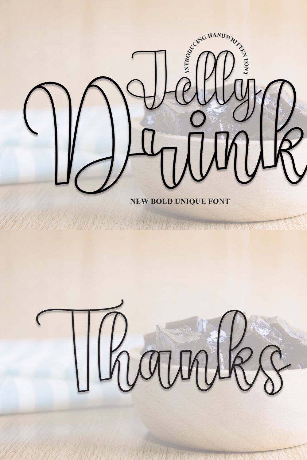 Jelly Drink | Script Font pinterest preview image.