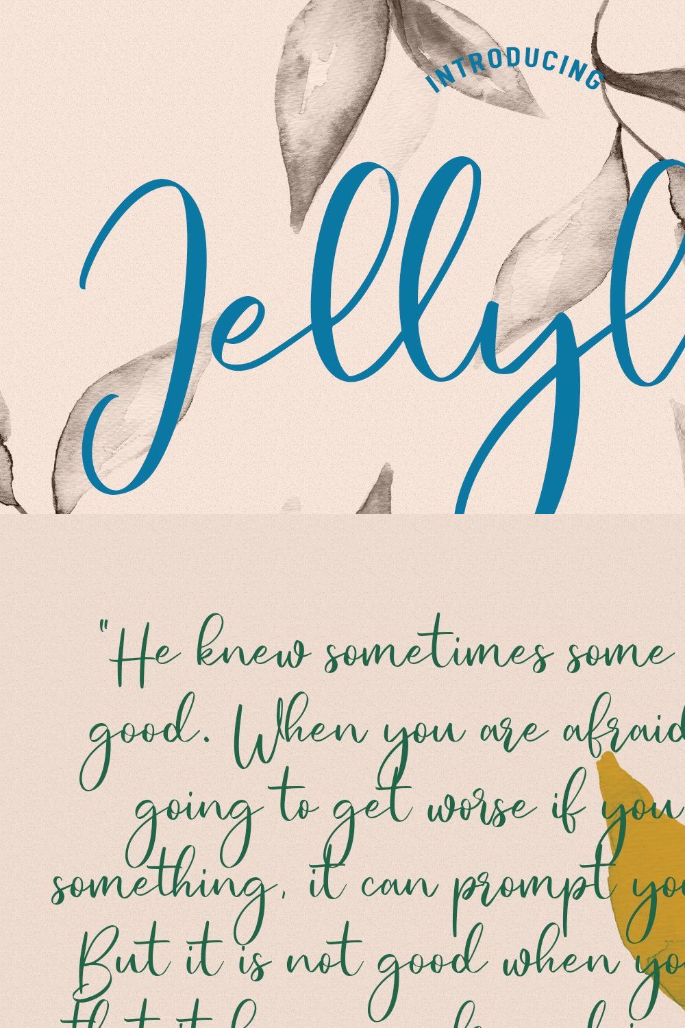 Jellylory Script Font pinterest preview image.