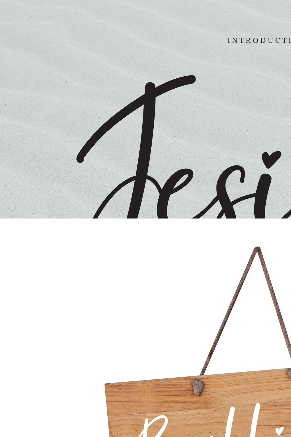 Jesika | Script font pinterest preview image.