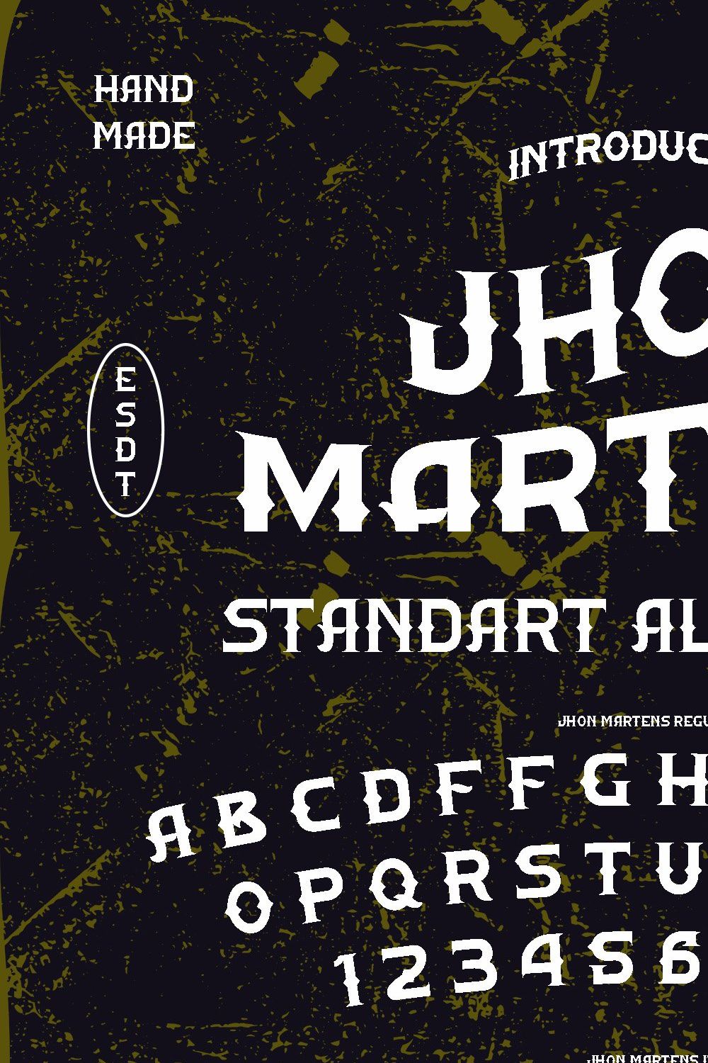 Jhon Martens Vintage Typeface pinterest preview image.