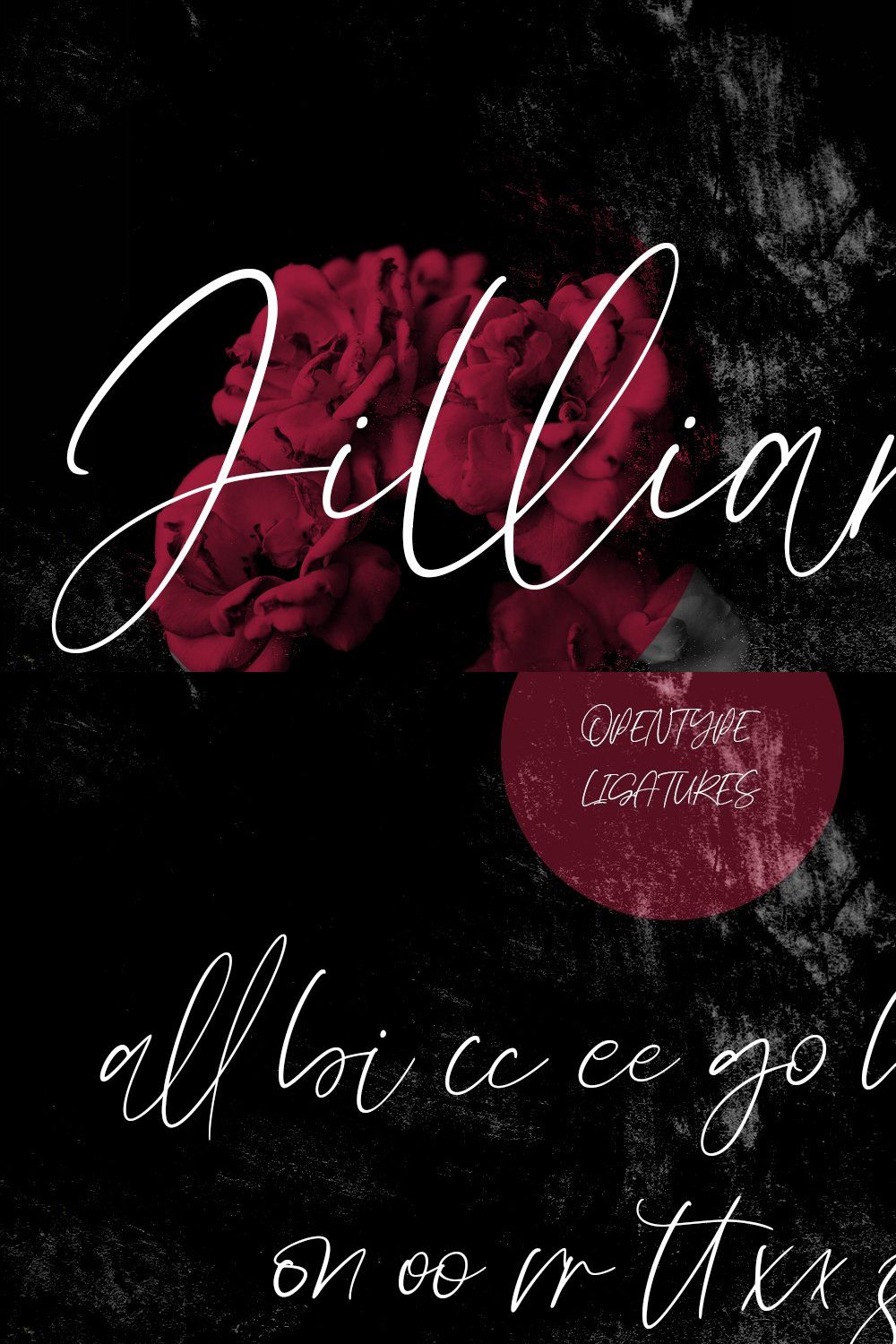 Jillianson Fancy Signature Font pinterest preview image.