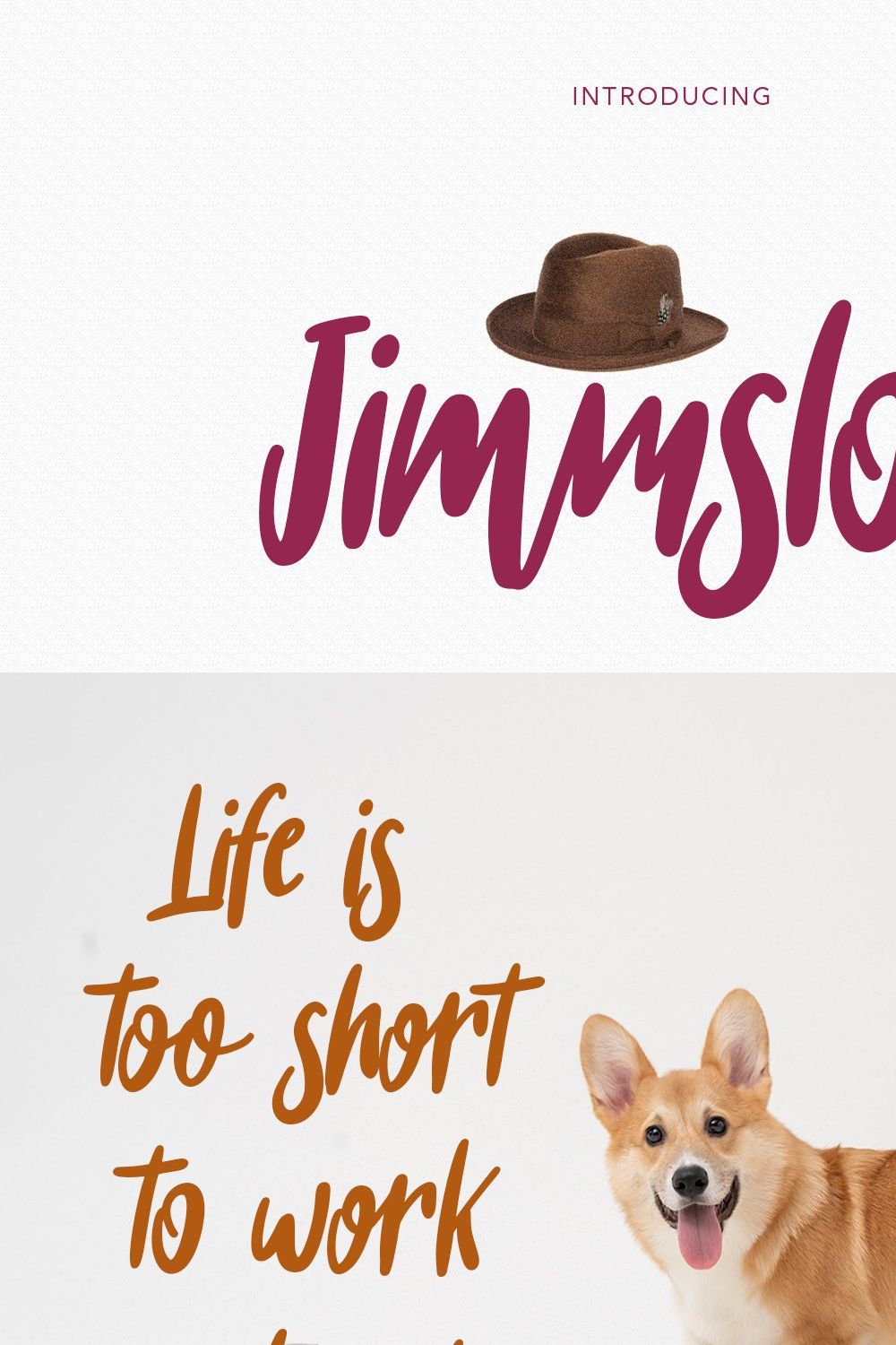 Jimmslofs Script Font pinterest preview image.