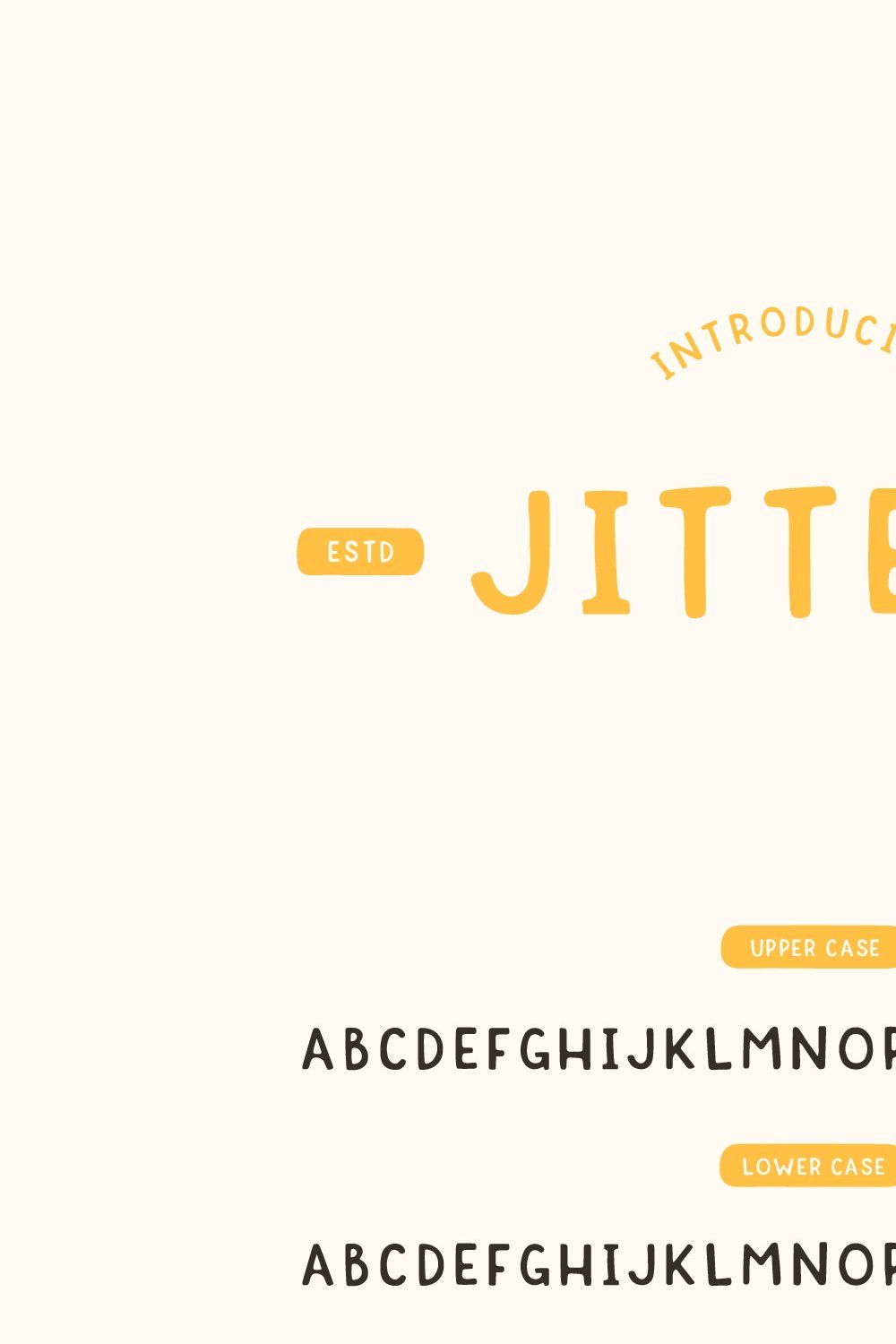 Jitters | Handwritten Uppercase Font pinterest preview image.