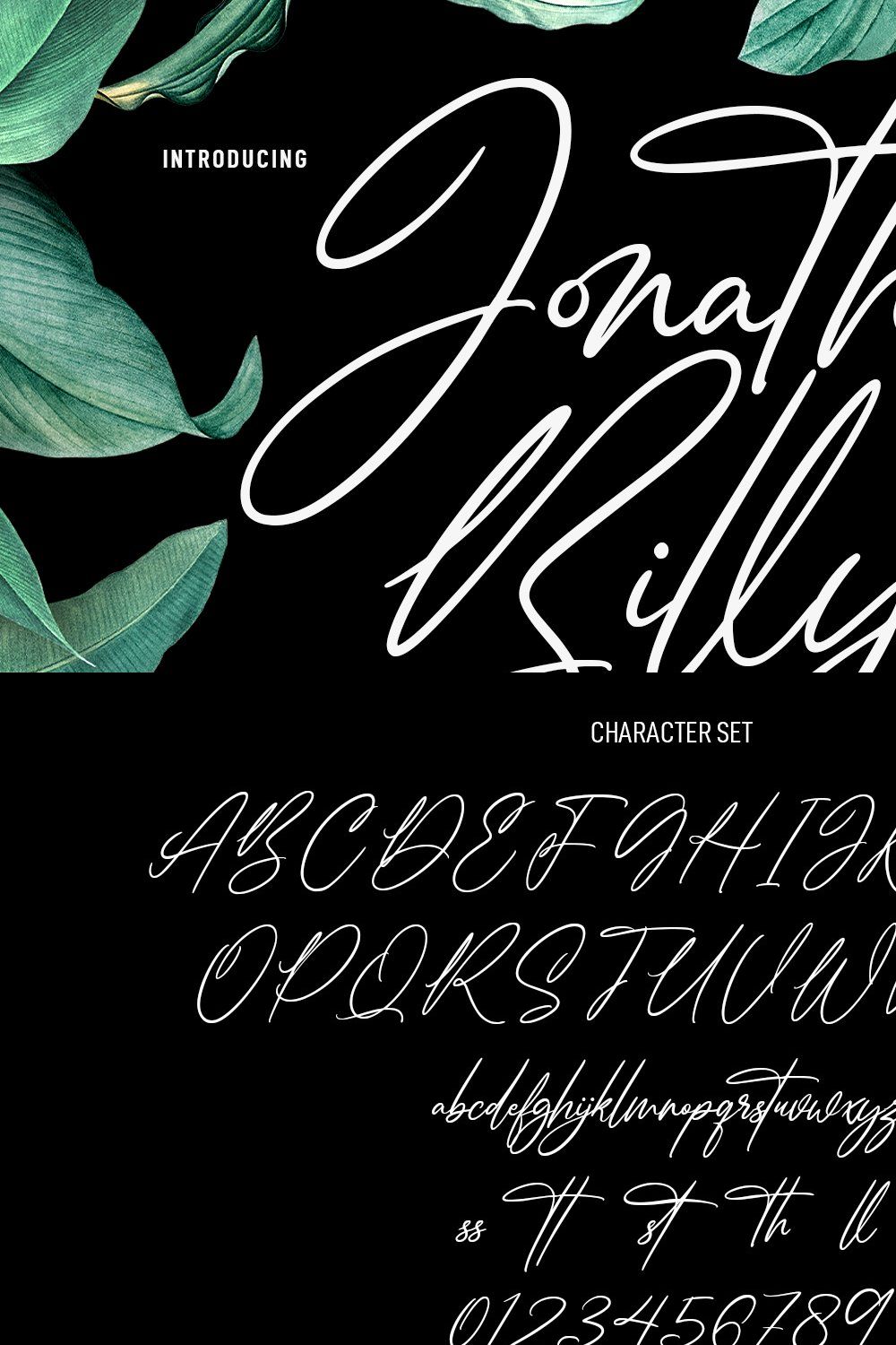 Jonathan Billy Signature Script Font pinterest preview image.