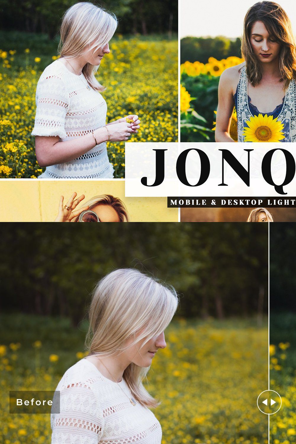 Jonquil Lightroom Presets Pack pinterest preview image.