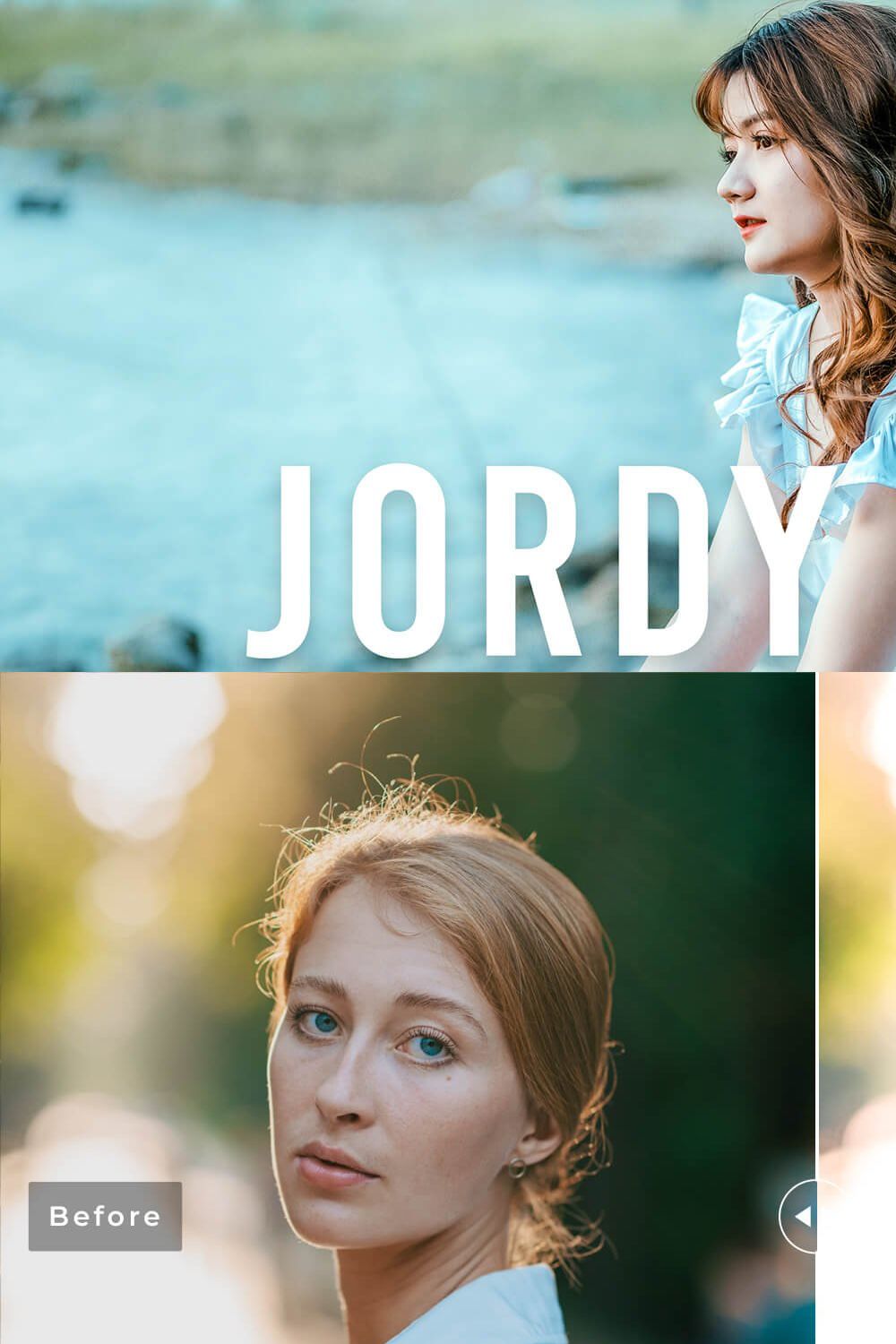 Jordy Blue Pro Lightroom Presets pinterest preview image.